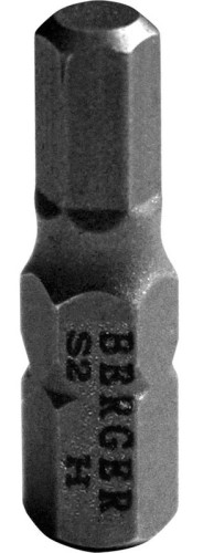 Бита для заворачивания BERGER BG2376 HEX3x25мм, 2 шт., S2