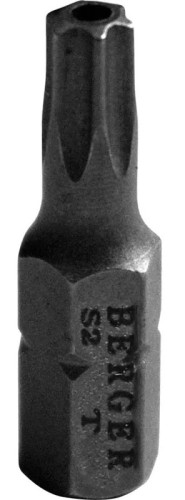 Бита для заворачивания BERGER BG2392 TORX T25Hx25мм c отверстием 2 шт., S2