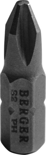 Бита для заворачивания BERGER BG2367 PH2x25мм, 2 шт, S2