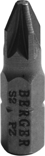 Бита для заворачивания BERGER BG2371 PZ2x25мм, 2 шт., S2