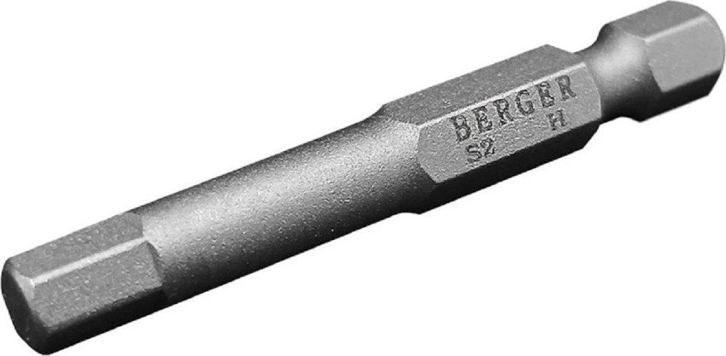Бита для заворачивания BERGER BG2406 HEX5x50мм, 2 шт., S2
