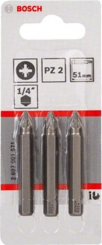 Бита для заворачивания BOSCH Extra Hard 51 мм PZ2 3in 2607001571 - изображение 2