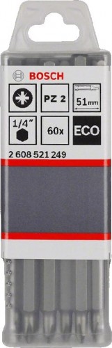 Бита для заворачивания BOSCH PZ2 51MM ECO 60шт 2608521249