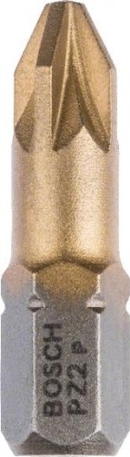 Бита для заворачивания BOSCH Max Grip 25 мм PZ2 3шт 2607001593