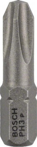 Бита для заворачивания BOSCH Extra Hard 25 мм PH3 3шт 2607001515