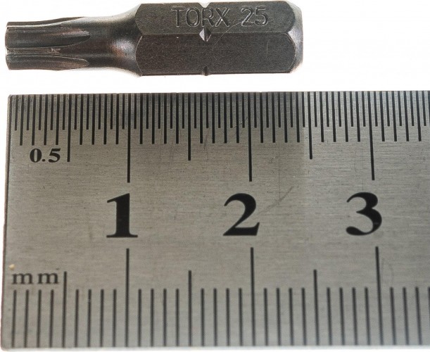 Бита для заворачивания D.BOR TORX 25, 25 мм (арт. d-t25-025-010) (10 шт.) D06-DT25025010 - изображение 2