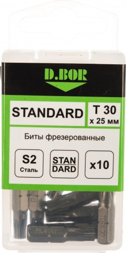 Бита для заворачивания D.BOR TORX 30, 25 мм (арт. d-t30-025-010) (10 шт.) D06-DT30025010 - изображение 3