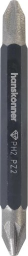 Бита для заворачивания HANSKONNER HKPH2PZ2-65D-2 двустор., ph2xpz2x65мм, сталь s2, diamond powder - изображение 3
