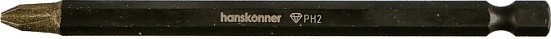 Бита для заворачивания HANSKONNER HKPH2-110 PH2x110мм, сталь S2, Diamond Powder
