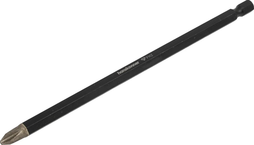 Бита для заворачивания HANSKONNER HKPH2-150 ph2x150мм, сталь s2, diamond powder