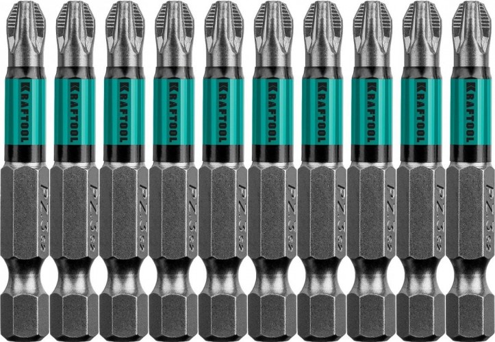 Бита для заворачивания KRAFTOOL Optimum Line PZ3 50 мм, 10 шт. 26124-3-50-10 - изображение 2