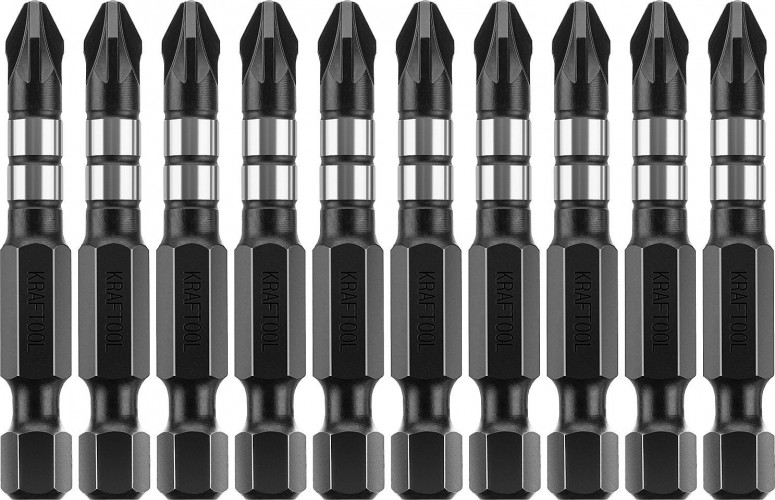 Бита для заворачивания KRAFTOOL Impact Pro PZ2 50мм, 10шт. 26193-2-50-S10