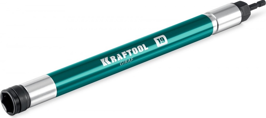 Бита для заворачивания KRAFTOOL 26197-19 GIRAF 19 мм (М12), 285 мм, ударная с торцовой головкой 26197-19