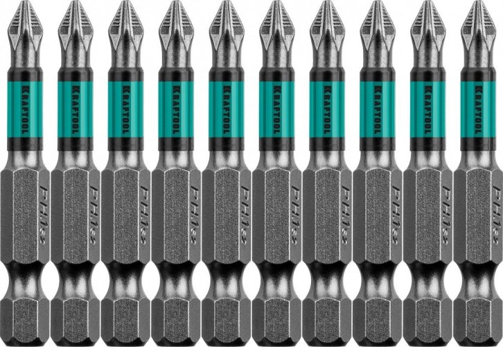 Бита для заворачивания KRAFTOOL Optimum Line PH1 50 мм, 10 шт. 26122-1-50-10