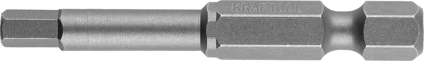 Бита для заворачивания KRAFTOOL X-DRIVE HEX4 торсионные кованые, обточенные, 50мм, 2шт. 26127-4-50-2
