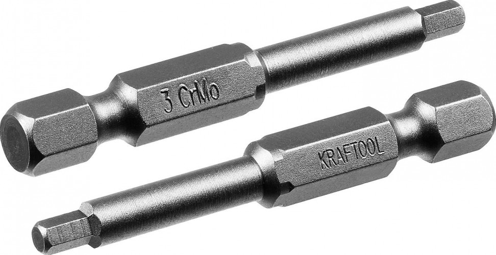 Бита для заворачивания KRAFTOOL X-DRIVE HEX3 торсионные кованые, обточенные, 50мм, 2шт. 26127-3-50-2 - изображение 2