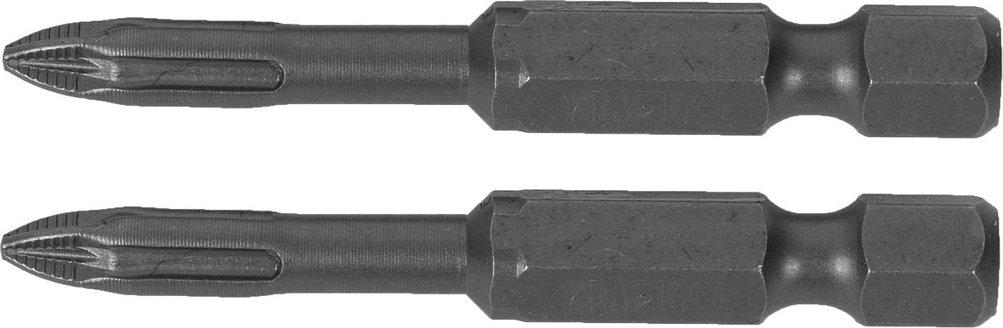 Бита для заворачивания KRAFTOOL X-DRIVE PZ2 торсионные кованые, обточенные, 50мм, 2шт. 26123-2-50-2