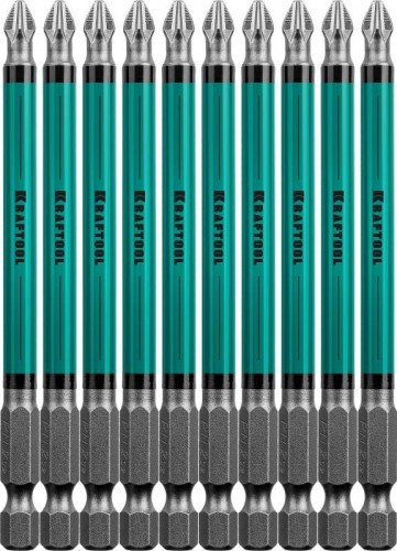 Бита для заворачивания KRAFTOOL Optimum Line PH2 100 мм, 10 шт. 26122-2-100-10