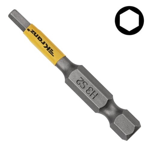 Бита для заворачивания Kranz KR-92-0421-1 шестигранная HEX3х50 мм, 2 шт.