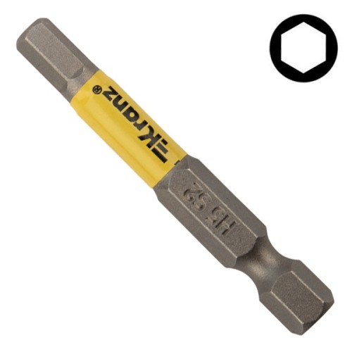 Бита для заворачивания Kranz KR-92-0423-1 шестигранная HEX5х50 мм, 2 шт.