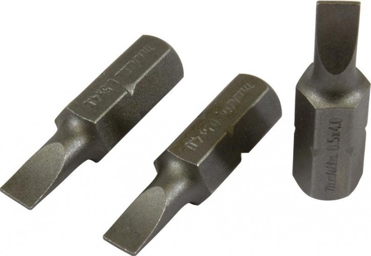 Бита для заворачивания MAKITA B-23519 SL 0.5x4.0, 25 мм, 3 шт.