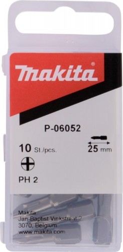 Бита для заворачивания MAKITA P-06052 PH2, 25 мм, C-form, 10 шт. - изображение 2