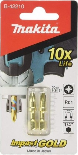 Бита для заворачивания MAKITA B-42210 Impact Gold Shorton PZ1, 30 мм, E-form (MZ), 2 шт. - изображение 2