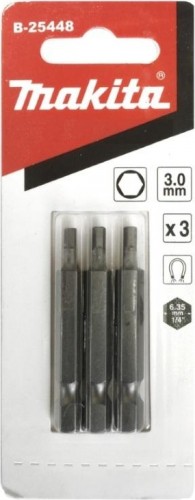 Бита для заворачивания MAKITA B-25448 HEX3.0, 50 мм, E-form (MZ), 3 шт.
