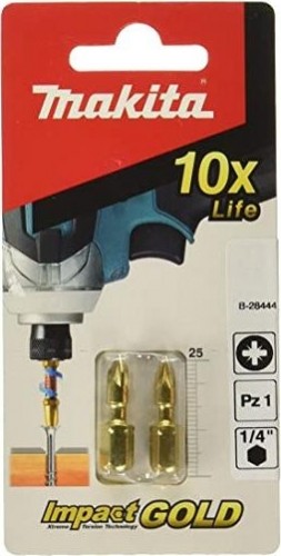 Бита для заворачивания MAKITA B-28444 Impact Gold PZ1, 25 мм, C-form, 2 шт. - изображение 2