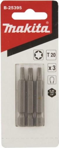 Бита для заворачивания MAKITA B-25395 T20, 50 мм, E-form (MZ), 3 шт.
