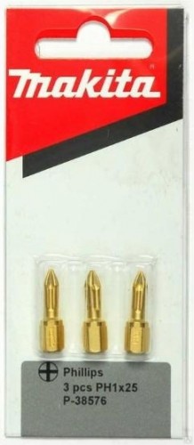 Бита для заворачивания MAKITA P-38576 алмазная PH1, 25 мм, C-form, 3 шт. - изображение 2