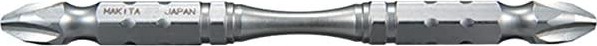 Бита для заворачивания MAKITA B-21939 двустороняя Silver Torsion PZ2, 110 мм, E-form (MZ