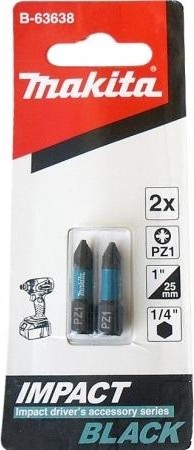 Бита для заворачивания MAKITA B-63638 Impact PZ1, 25 мм, C-form, 2 шт. - изображение 2