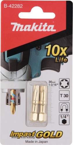 Бита для заворачивания MAKITA B-42282 Impact Gold Shorton T30, 30 мм, E-form (MZ), 2 шт. - изображение 2
