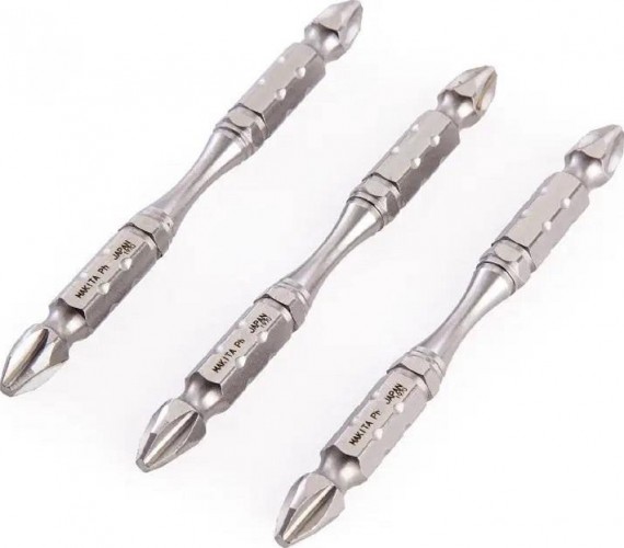 Бита для заворачивания MAKITA B-21886 двусторонняя Silver Torsion PH3, 85 мм, E-form (MZ