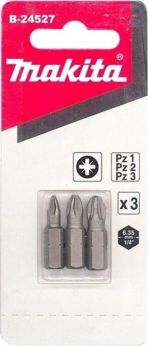 Бита для заворачивания MAKITA B-24527 PZ1/PZ2/PZ3, 25 мм, C-form, 3 шт.