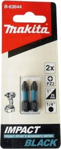 Бита для заворачивания MAKITA B-63644 Impact PZ2, 25 мм, C-form, 2 шт. - изображение 2