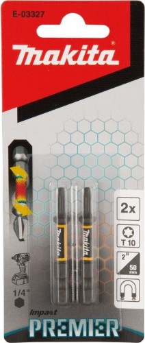 Бита для заворачивания MAKITA E-03327 Impact Premier T10, 50 мм, E-form (MZ), 2 шт. - изображение 2