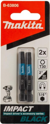 Бита для заворачивания MAKITA B-63806 Impact Black T30, 50 мм, E-form (mz), 2 шт. - изображение 2