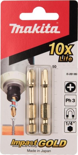 Бита для заворачивания MAKITA B-28189 Impact Premier PH3, 50 мм, E-form (MZ), 2 шт. - изображение 2