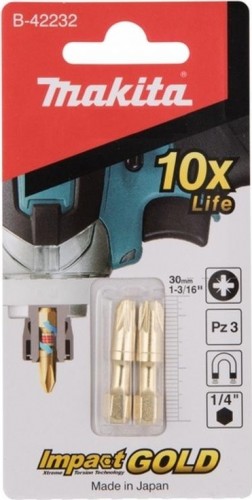 Бита для заворачивания MAKITA B-42232 Impact Gold Shorton PZ3, 30 мм, E-form (MZ), 2 шт. - изображение 2