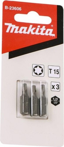 Бита для заворачивания MAKITA B-23606 T15, 25 мм, C-form, 3 шт.