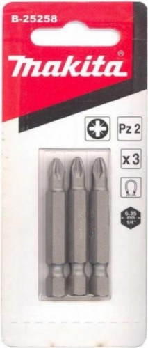 Бита для заворачивания MAKITA B-25258 PZ2, 50 мм, E-form (MZ), 3 шт.
