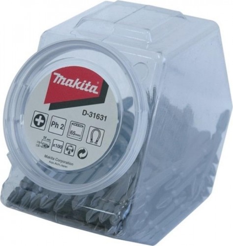 Бита для заворачивания MAKITA D-31631 двусторонняя PH2, 65 мм, E-form (NZ), 100 шт.