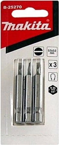 Бита для заворачивания MAKITA B-25270 SL0.5x3, 50 мм, E-form (MZ), 3 шт. - изображение 2