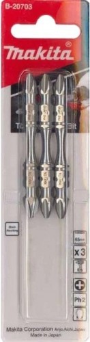 Бита для заворачивания MAKITA B-20703 двустороняя Silver Torsion PH2, 65 мм, E-form (MZ) - изображение 2