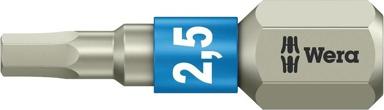 Бита для заворачивания, нержавеющая сталь WERA 3840/1 TS 2,5 мм, 25 мм WE-071072 WE-071072
