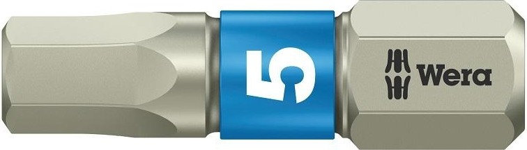 Бита для заворачивания, нержавеющая сталь WERA 3840/1 TS 5,0 мм, 25 мм WE-071075 WE-071075