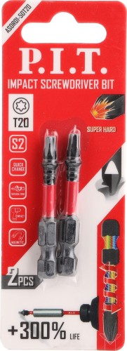 Бита для заворачивания P.I.T. ударная T20x50 мм 2 шт. ASDR01-50T20 - изображение 4
