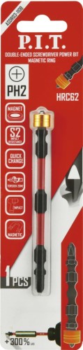 Бита для заворачивания P.I.T. магнитная двусторонняя PH2-PH2x110 мм ASDR03-110B - изображение 2